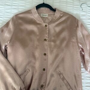 Sugarlips Rose goldSatin Bomber Jacket
